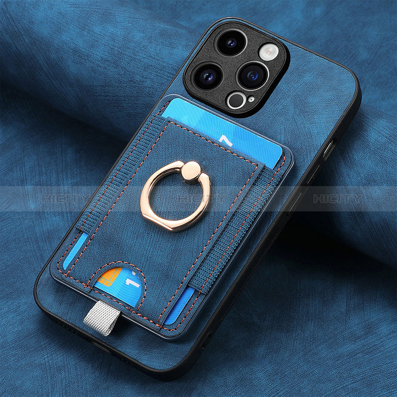 Funda Silicona Goma de Cuero Carcasa SD18 para Apple iPhone 16 Pro Max Azul