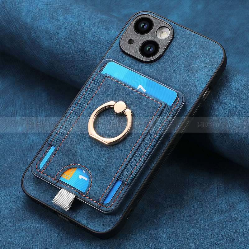 Funda Silicona Goma de Cuero Carcasa SD2 para Apple iPhone 14 Azul