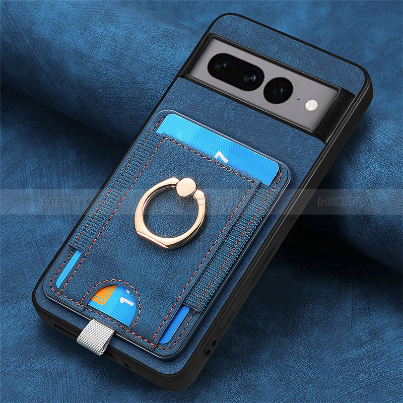 Funda Silicona Goma de Cuero Carcasa SD2 para Google Pixel 7 Pro 5G Azul