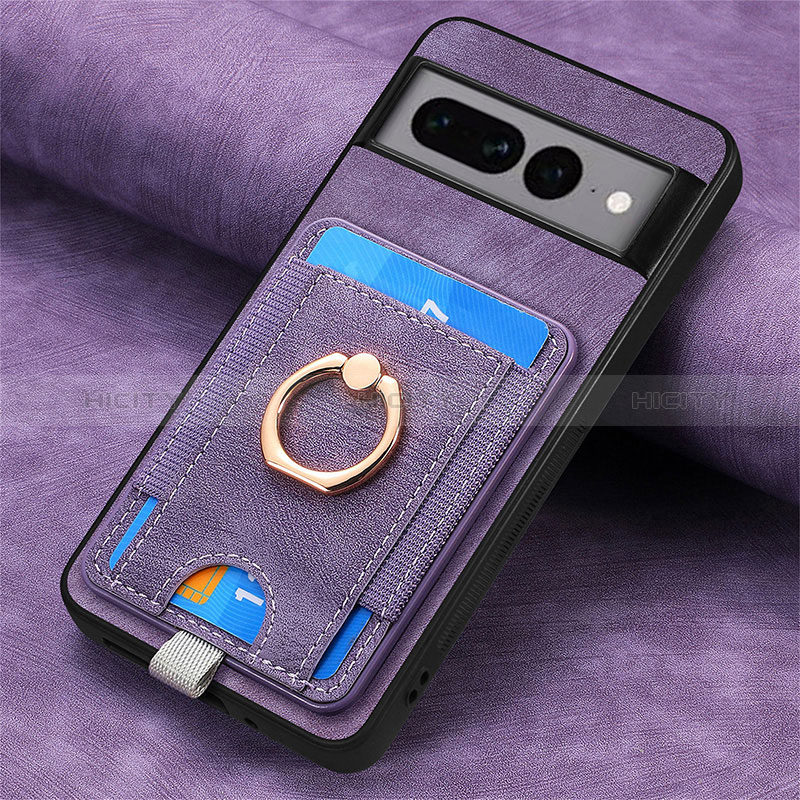 Funda Silicona Goma de Cuero Carcasa SD2 para Google Pixel 7 Pro 5G Purpura Claro