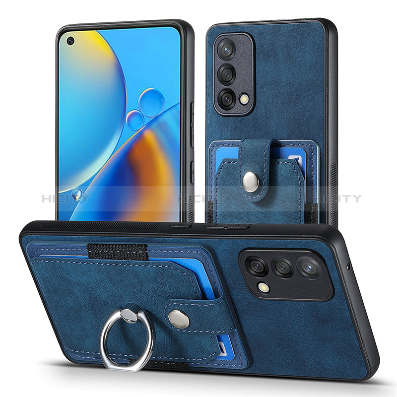 Funda Silicona Goma de Cuero Carcasa SD2 para Oppo A74 4G Azul