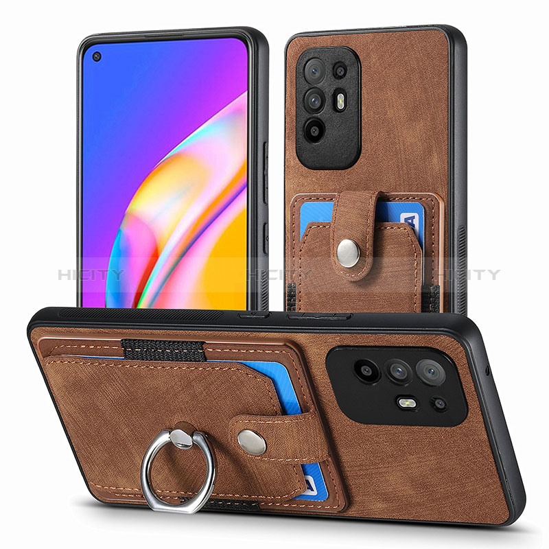 Funda Silicona Goma de Cuero Carcasa SD2 para Oppo A94 5G Marron