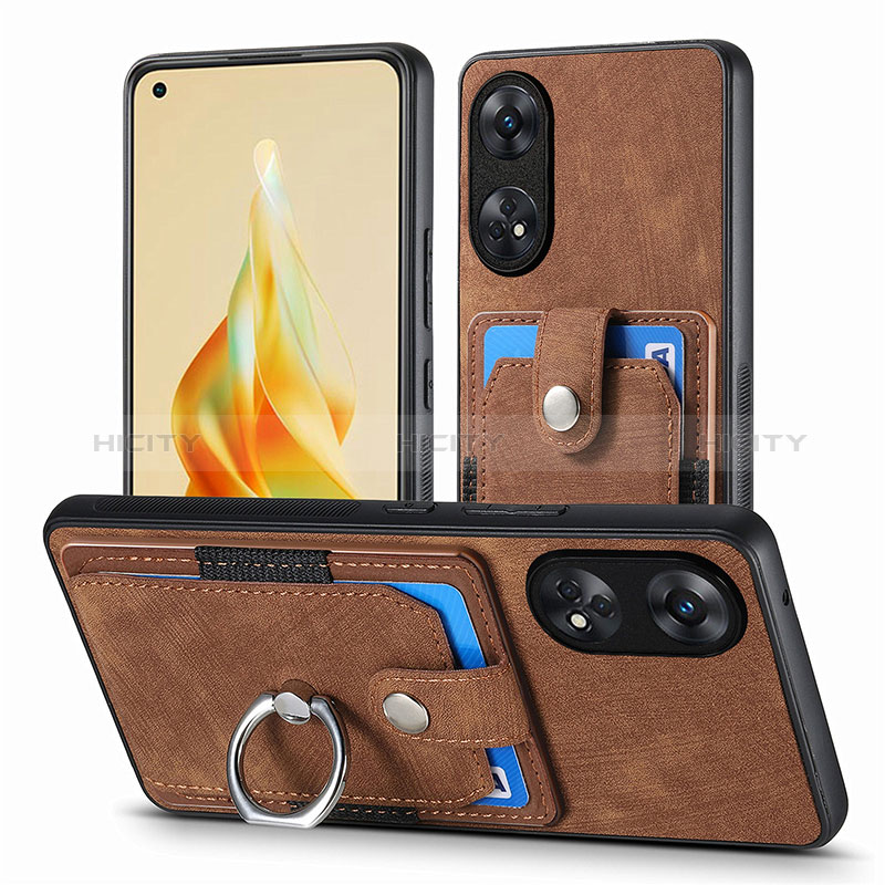 Funda Silicona Goma de Cuero Carcasa SD2 para Oppo Reno8 T 4G Marron