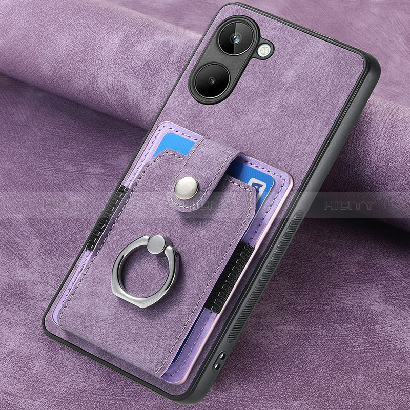 Funda Silicona Goma de Cuero Carcasa SD2 para Realme 10 4G Purpura Claro