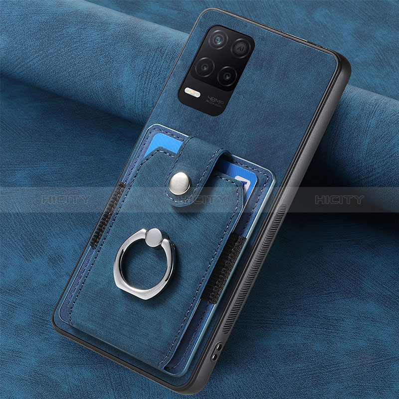 Funda Silicona Goma de Cuero Carcasa SD2 para Realme 8 5G Azul