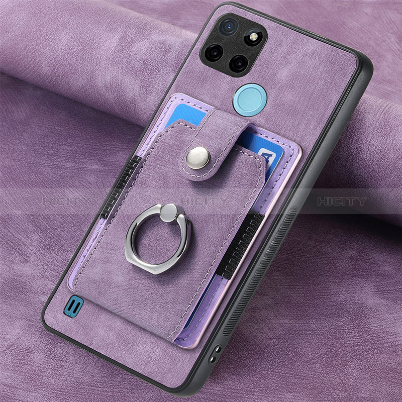 Funda Silicona Goma de Cuero Carcasa SD2 para Realme C25Y Purpura Claro