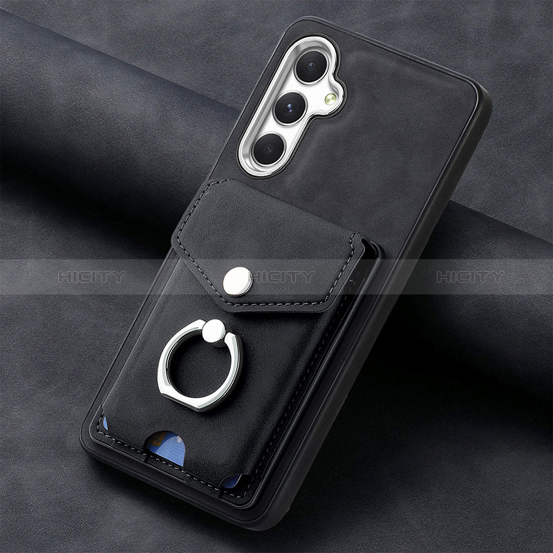 Funda Silicona Goma de Cuero Carcasa SD2 para Samsung Galaxy A34 5G Negro