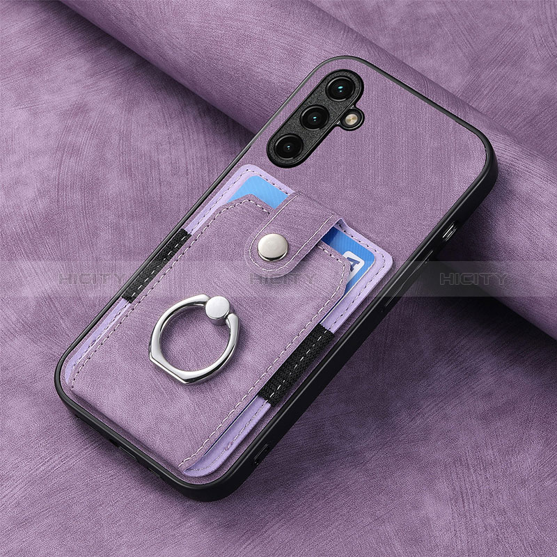 Funda Silicona Goma de Cuero Carcasa SD2 para Samsung Galaxy Quantum4 5G Purpura Claro