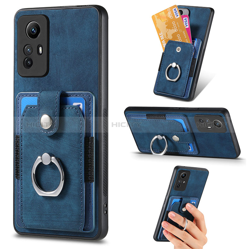 Funda Silicona Goma de Cuero Carcasa SD2 para Xiaomi Redmi Note 12S Azul