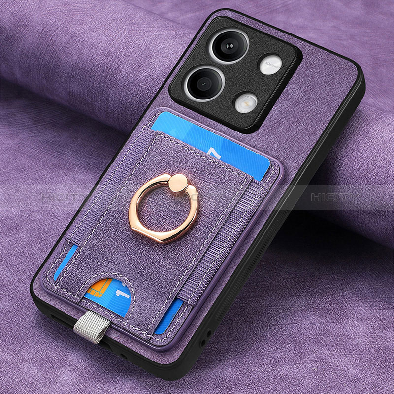 Funda Silicona Goma de Cuero Carcasa SD2 para Xiaomi Redmi Note 13 5G Purpura Claro