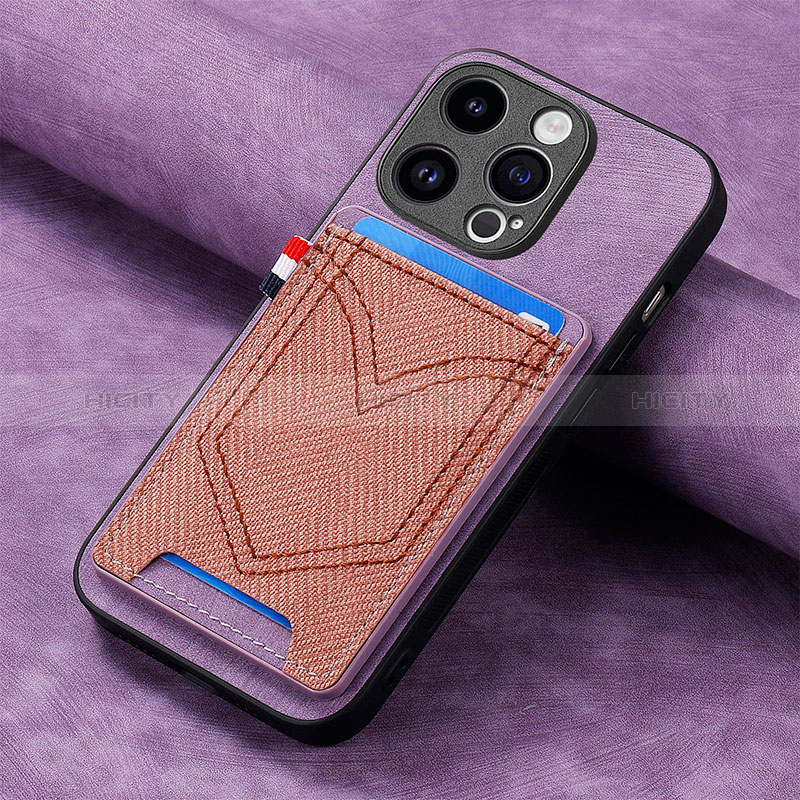 Funda Silicona Goma de Cuero Carcasa SD3 para Apple iPhone 13 Pro Purpura Claro