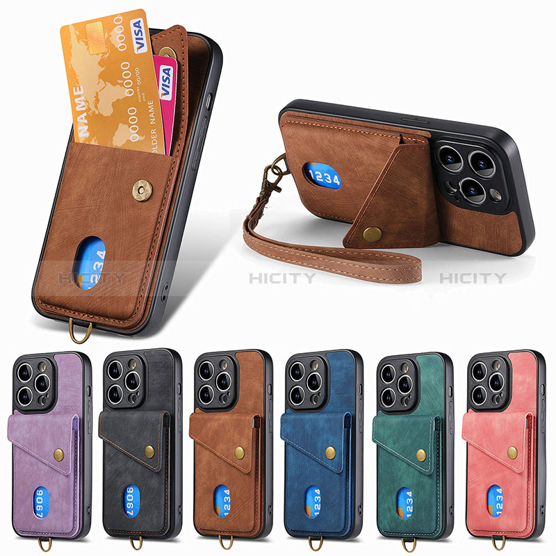 Funda Silicona Goma de Cuero Carcasa SD4 para Apple iPhone 13 Pro Max