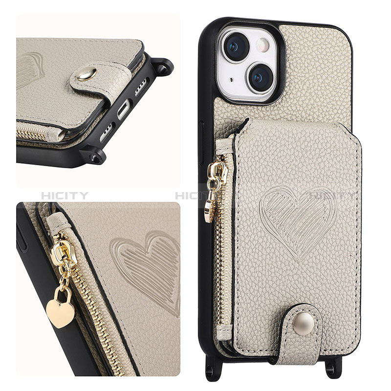 Funda Silicona Goma de Cuero Carcasa SD4 para Apple iPhone 15