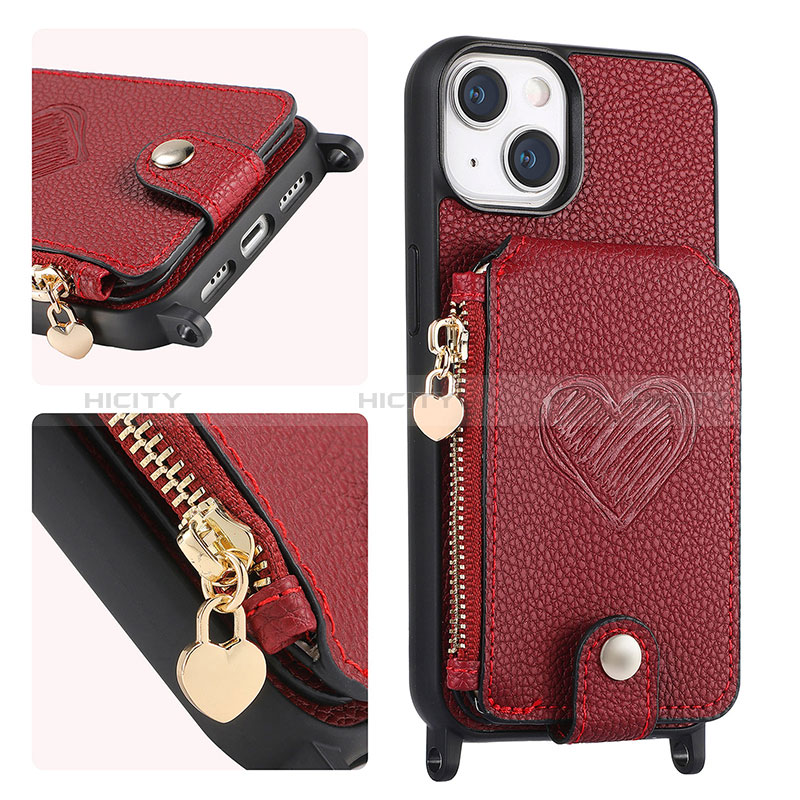 Funda Silicona Goma de Cuero Carcasa SD4 para Apple iPhone 15 Plus