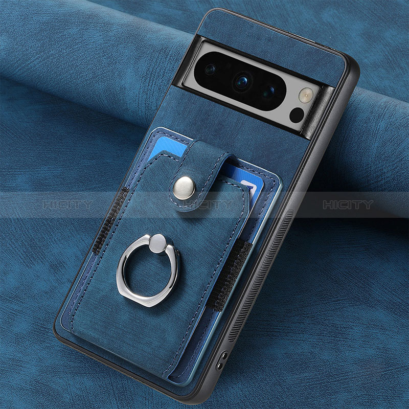 Funda Silicona Goma de Cuero Carcasa SD4 para Google Pixel 8 Pro 5G Azul