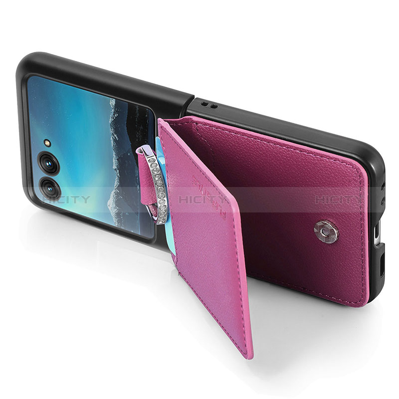 Funda Silicona Goma de Cuero Carcasa SD4 para Motorola Moto Razr 40 Ultra 5G