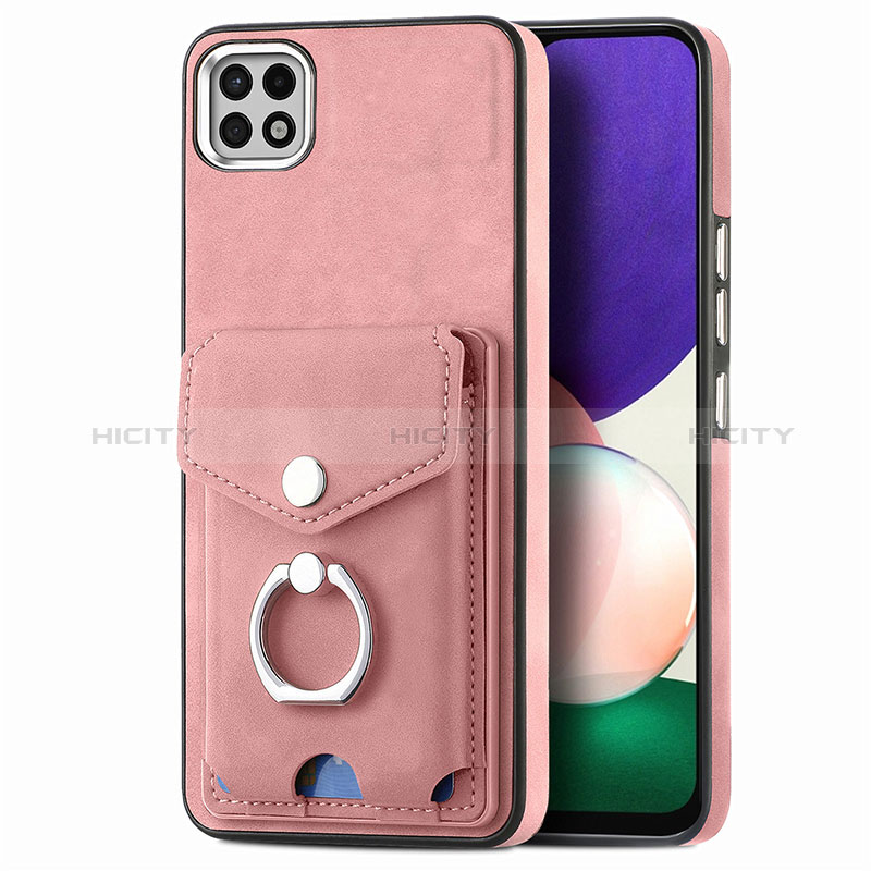 Funda Silicona Goma de Cuero Carcasa SD4 para Samsung Galaxy A22 5G Rosa