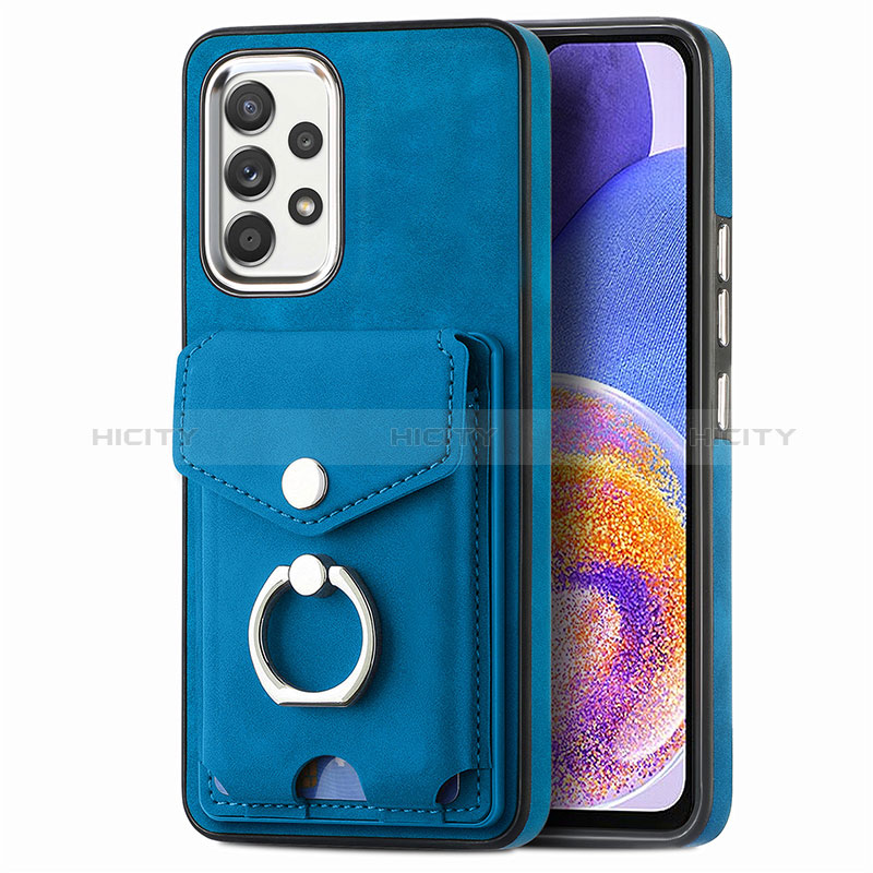 Funda Silicona Goma de Cuero Carcasa SD4 para Samsung Galaxy A23 4G Azul