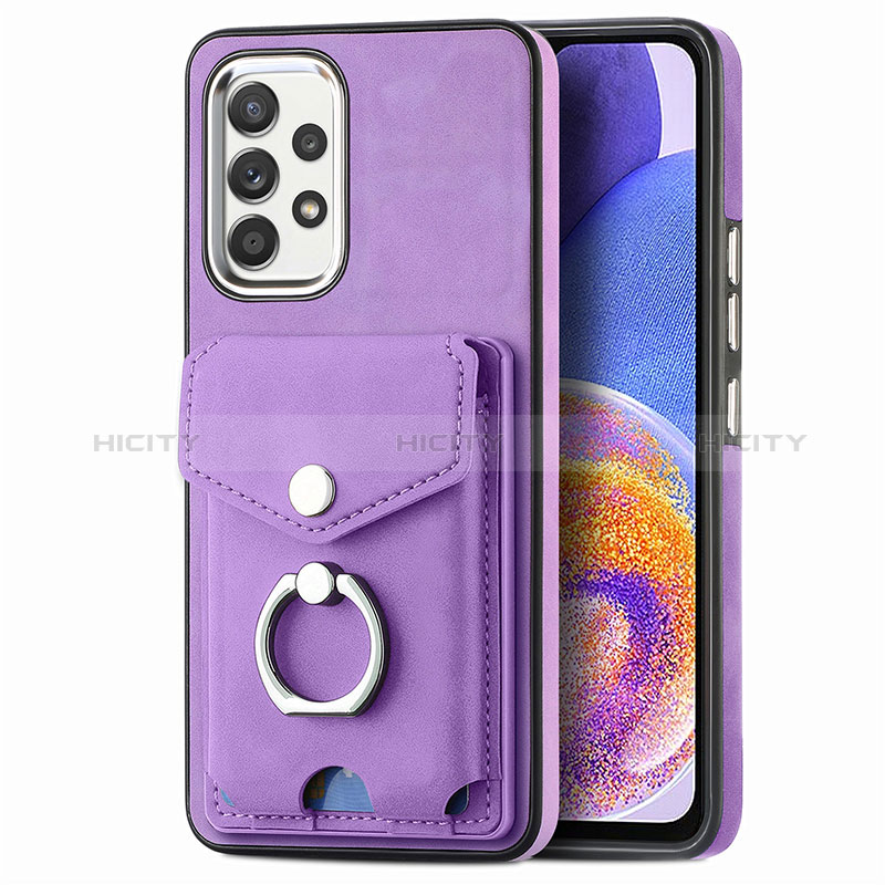 Funda Silicona Goma de Cuero Carcasa SD4 para Samsung Galaxy A23 4G Morado