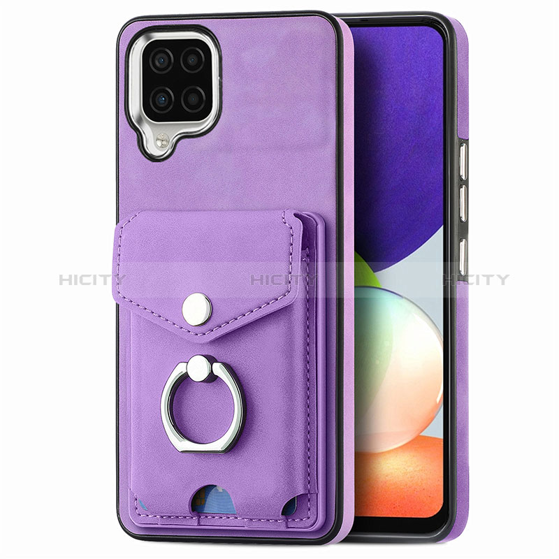 Funda Silicona Goma de Cuero Carcasa SD4 para Samsung Galaxy M32 4G Morado