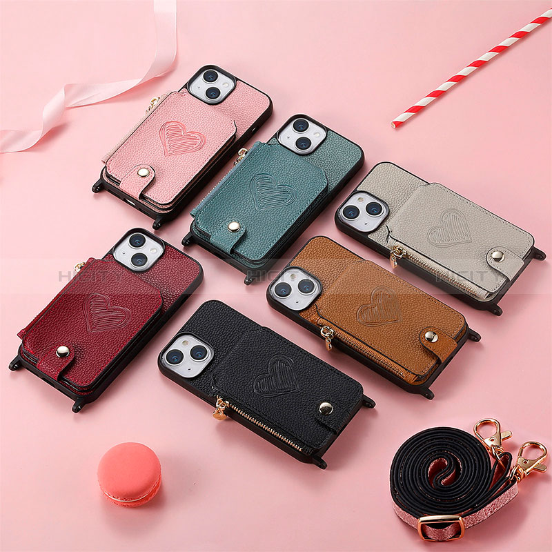 Funda Silicona Goma de Cuero Carcasa SD5 para Apple iPhone 13