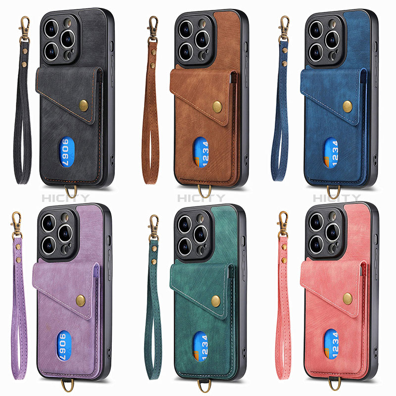 Funda Silicona Goma de Cuero Carcasa SD5 para Apple iPhone 13 Pro