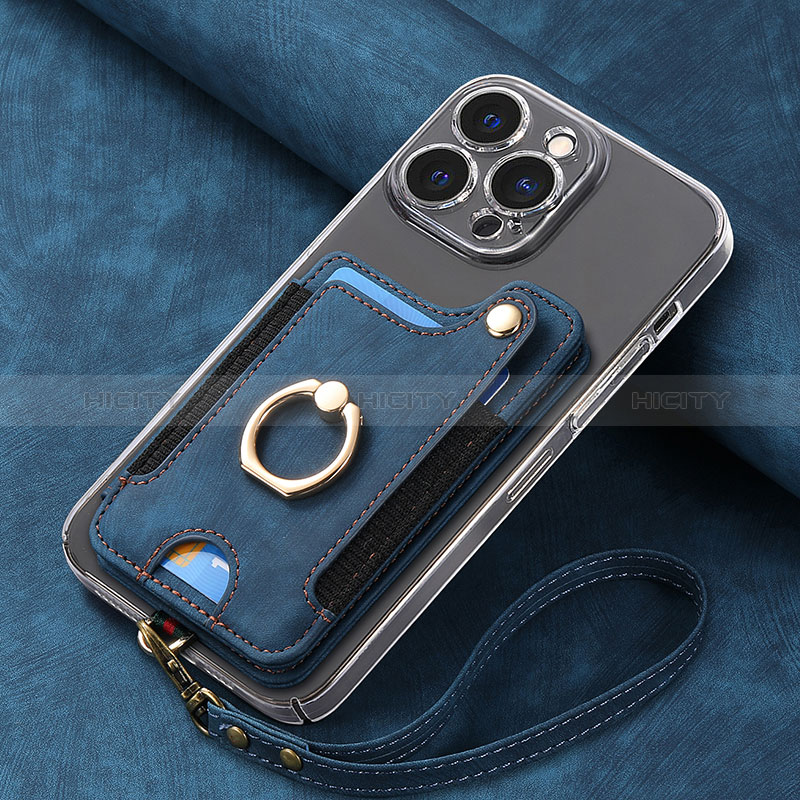 Funda Silicona Goma de Cuero Carcasa SD5 para Apple iPhone 16 Pro Azul