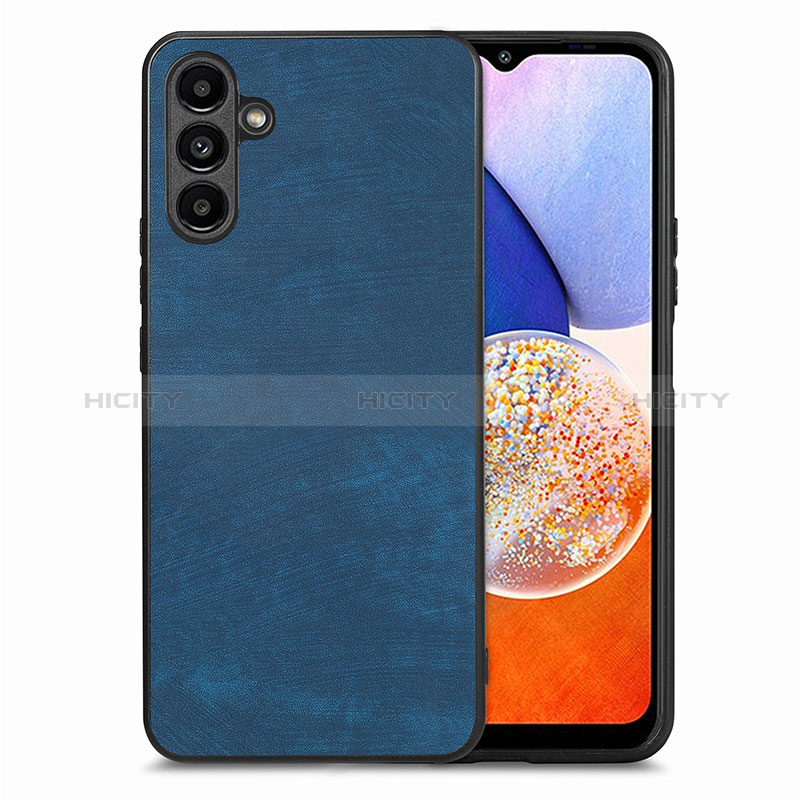 Funda Silicona Goma de Cuero Carcasa SD5 para Samsung Galaxy A14 5G Azul