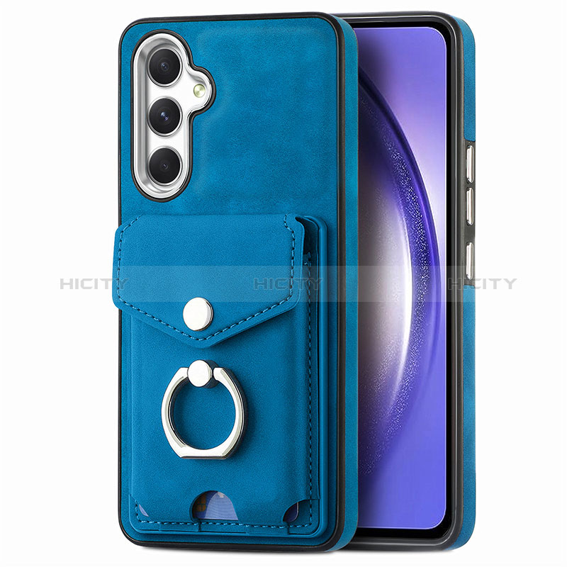 Funda Silicona Goma de Cuero Carcasa SD5 para Samsung Galaxy A54 5G Azul