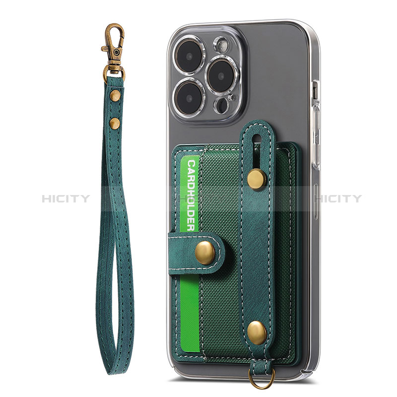 Funda Silicona Goma de Cuero Carcasa SD6 para Apple iPhone 15 Pro Verde