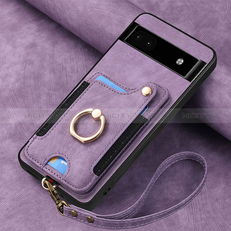 Funda Silicona Goma de Cuero Carcasa SD6 para Google Pixel 8 Pro 5G Morado