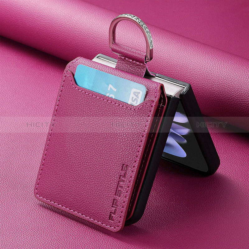 Funda Silicona Goma de Cuero Carcasa SD6 para Motorola Moto Razr 40 5G Purpura Claro