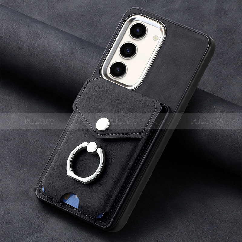 Funda Silicona Goma de Cuero Carcasa SD6 para Samsung Galaxy S22 Plus 5G Negro