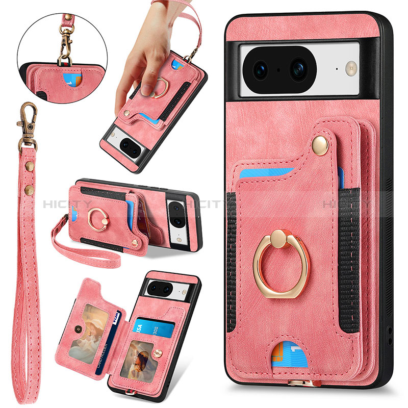 Funda Silicona Goma de Cuero Carcasa SD7 para Google Pixel 8 5G Rosa