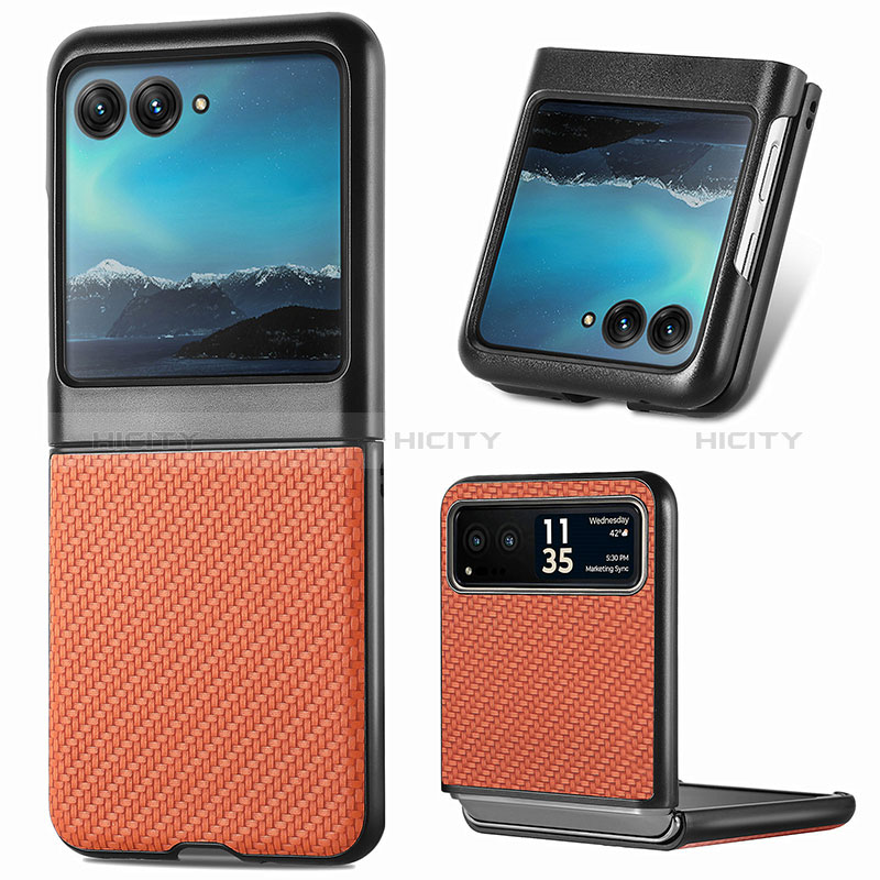 Funda Silicona Goma de Cuero Carcasa SD7 para Motorola Moto Razr 40 Ultra 5G