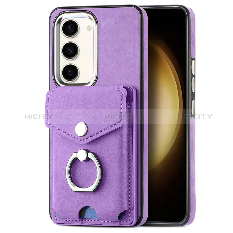 Funda Silicona Goma de Cuero Carcasa SD7 para Samsung Galaxy S22 5G Purpura Claro