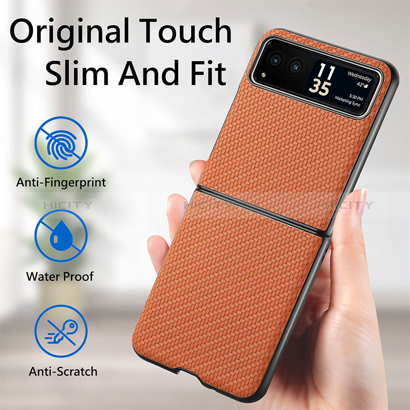 Funda Silicona Goma de Cuero Carcasa SD8 para Motorola Moto Razr 40 5G