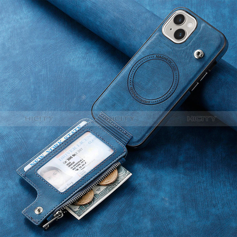 Funda Silicona Goma de Cuero Carcasa SD9 para Apple iPhone 15 Azul