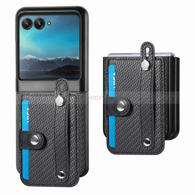 Funda Silicona Goma de Cuero Carcasa SD9 para Motorola Moto Razr 40 Ultra 5G