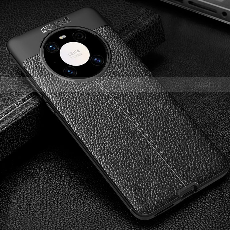 Funda Silicona Goma de Cuero Carcasa U01 para Huawei Mate 40 Negro