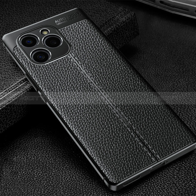 Funda Silicona Goma de Cuero Carcasa WL1 para Huawei Honor 60 SE 5G Negro