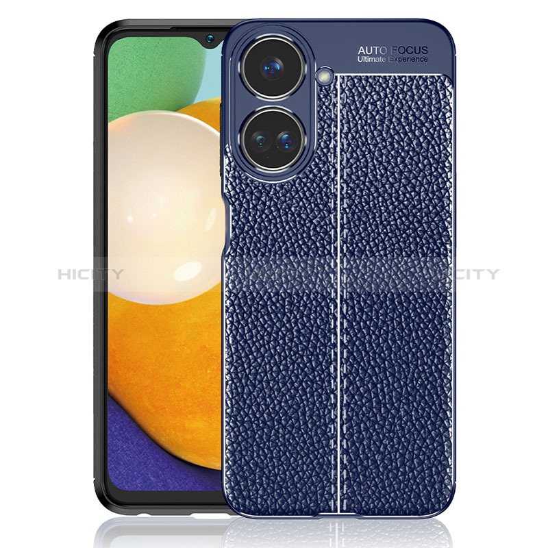 Funda Silicona Goma de Cuero Carcasa WL1 para Realme 10 Pro 5G Azul