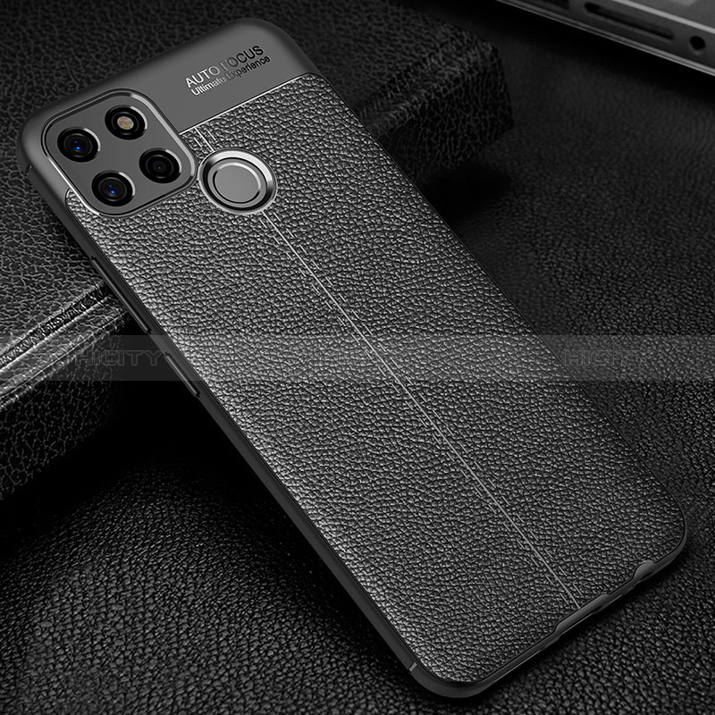 Funda Silicona Goma de Cuero Carcasa WL1 para Realme Narzo 20 Negro