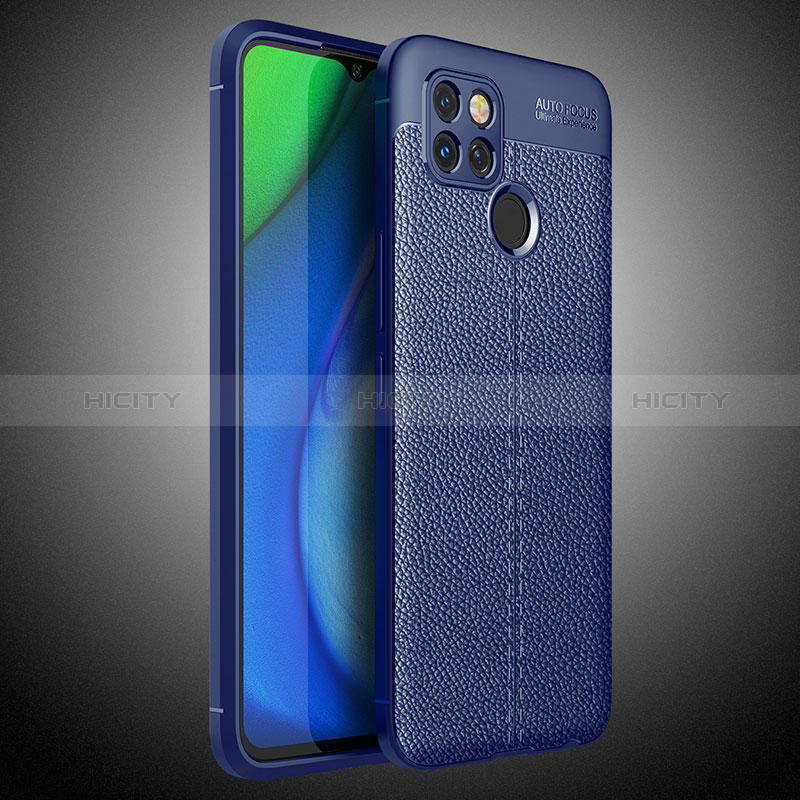 Funda Silicona Goma de Cuero Carcasa WL1 para Realme V3 5G Azul