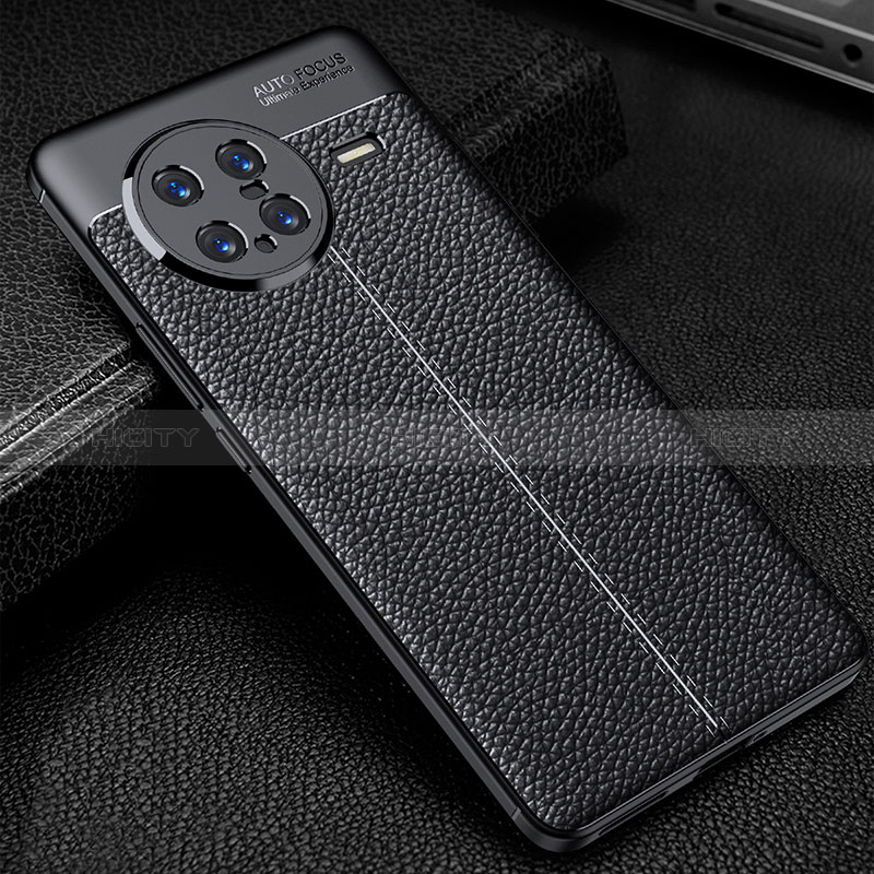 Funda Silicona Goma de Cuero Carcasa WL1 para Vivo X Note Negro