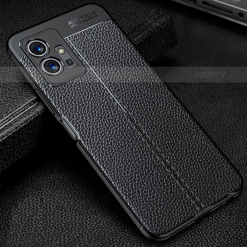 Funda Silicona Goma de Cuero Carcasa WL1 para Vivo Y55 5G Negro