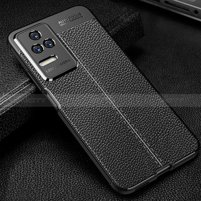 Funda Silicona Goma de Cuero Carcasa WL1 para Xiaomi Poco F4 5G Negro