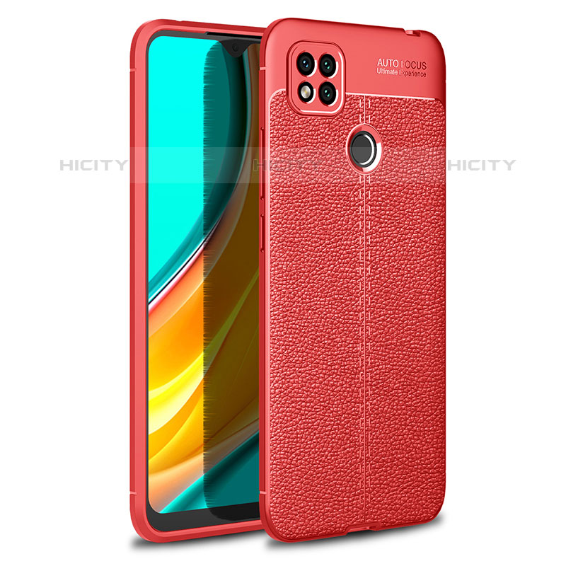 Funda Silicona Goma de Cuero Carcasa WL1 para Xiaomi Redmi 10A 4G Rojo