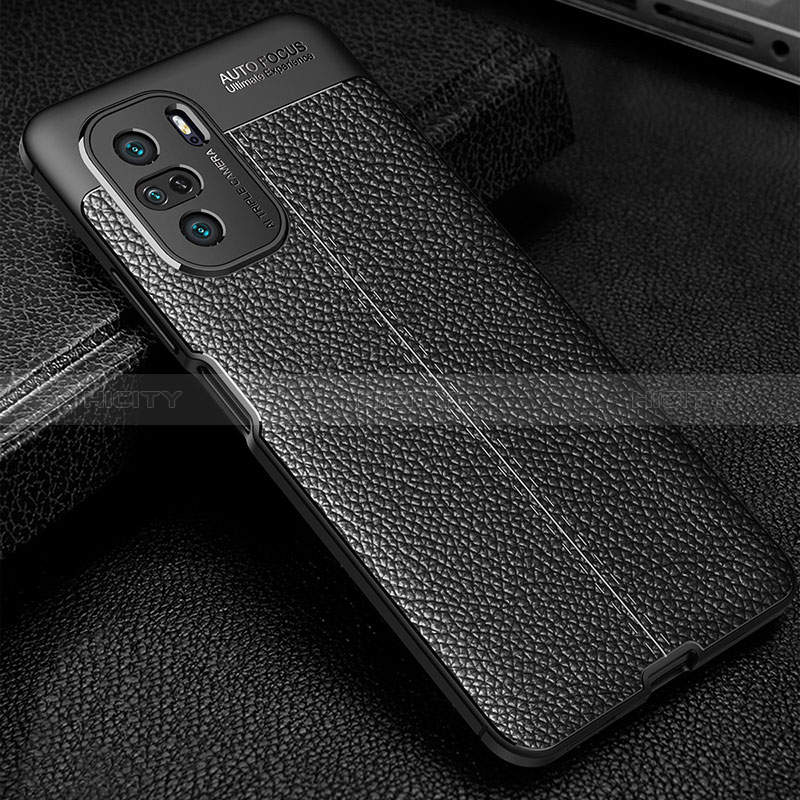 Funda Silicona Goma de Cuero Carcasa WL1 para Xiaomi Redmi K40 Pro 5G Negro