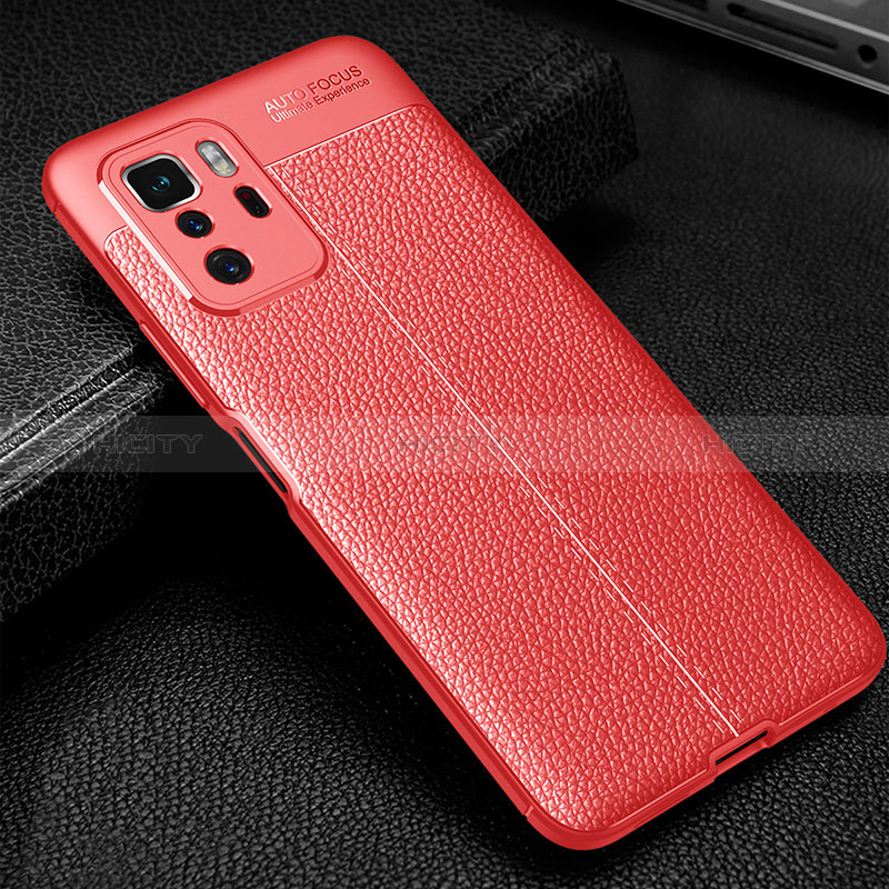 Funda Silicona Goma de Cuero Carcasa WL1 para Xiaomi Redmi Note 10 Pro 5G Rojo